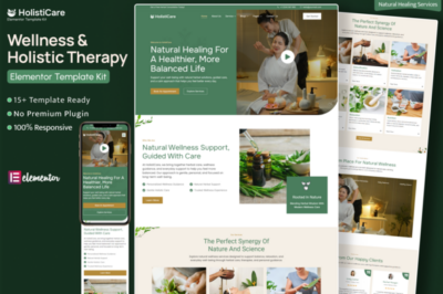 HolistiCare - Natural Healing & Holistic Therapy Elementor Template Kit