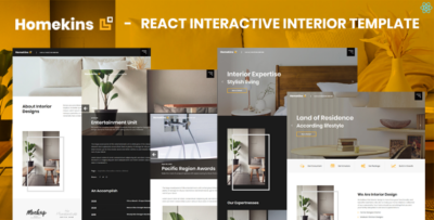 Homekins - React Interactive Interior Template