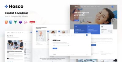 Hosco - Dentist & Medical Vue JS Template