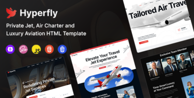 HyperFly - Private Jet Charter & Aviation HTML Template