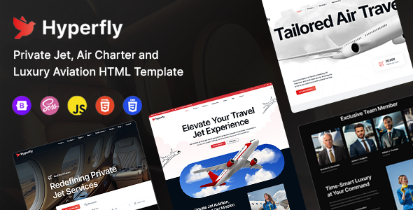 HyperFly - Private Jet Charter & Aviation HTML Template HyperFly - Private Jet Charter & Aviation HTML Template