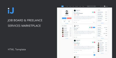 iJ - Job Board & Freelance Services Marketplace HTML Template