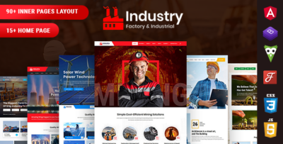 Industry - Factory & Industrial Angular 17+ Template