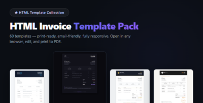 INV | Print Ready Responsive Invoice HTML Template