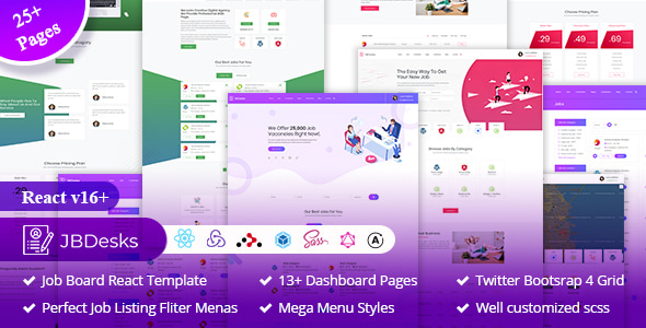 JBDesks - React Job board Template JBDesks - React Job board Template