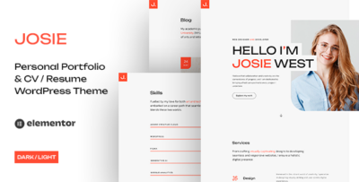 Josie - Personal Portfolio & Resume WordPress Theme