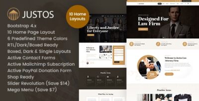 Justos - Attorney, Lawyer HTML Template