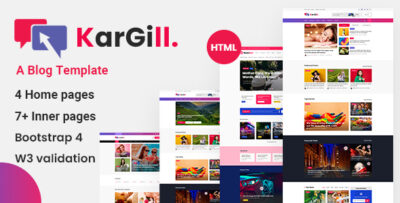 Kargill - Blog, Magazine Html Template