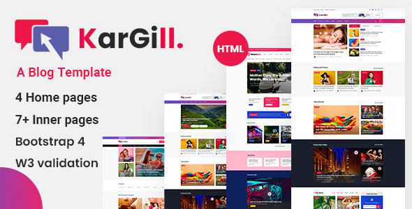 Kargill - Blog, Magazine Html Template Kargill - Blog, Magazine Html Template