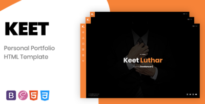 Keet - Bootstrap 4 Personal Portfolio