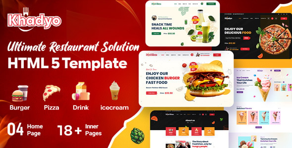 Khadyo Restaurant - Online Food Ordering Website - HTML5 Template Khadyo Restaurant - Online Food Ordering Website - HTML5 Template