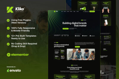 Kliko - Digital Agency Elementor Template Kit