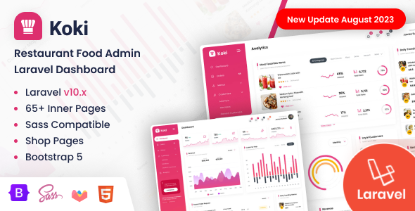 Koki - Restaurant Food Admin Dashboard Laravel Bootstrap Template Koki - Restaurant Food Admin Dashboard Laravel Bootstrap Template
