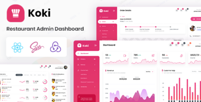 Koki - Restaurant Food React Admin Dashboard Template