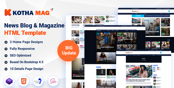 Kotha Mag - News Blog & Magazine HTML themplate Kotha Mag - News Blog & Magazine HTML themplate
