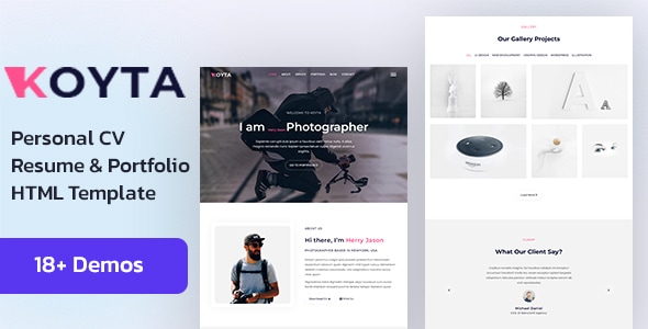 Koyta - Personal Portfolio HTML Template Koyta - Personal Portfolio HTML Template