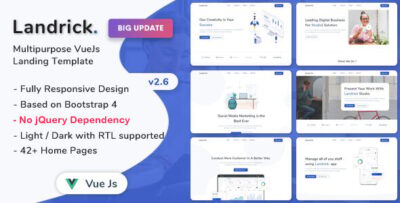Landrick - VueJs Landing Page Template