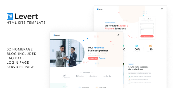 Levert - Financial Business HTML Template Levert - Financial Business HTML Template