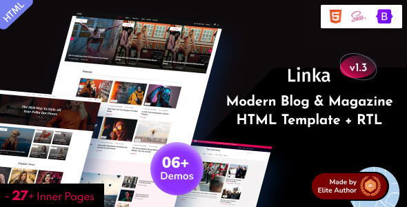 Linka - Modern Blog & Magazine Bootstrap 5 Template Linka - Modern Blog & Magazine Bootstrap 5 Template