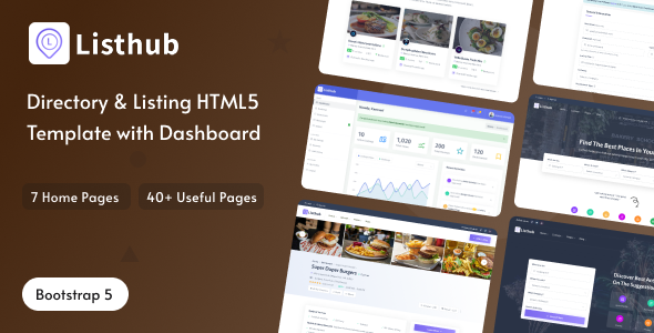 Listhub -Directory & Listing HTML Template with Dashboard Listhub -Directory & Listing HTML Template with Dashboard