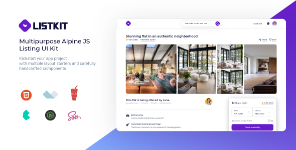 Listkit - Multipurpose Alpine JS and Bulma Listing UI Kit Listkit - Multipurpose Alpine JS and Bulma Listing UI Kit