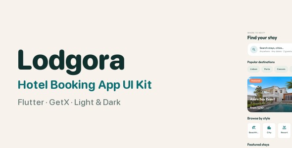 Lodgora | Flutter Hotel Booking App UI Kit Lodgora | Flutter Hotel Booking App UI Kit