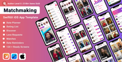 LoveLink | Matchmaking and Dating SwiftUI iOS App Template