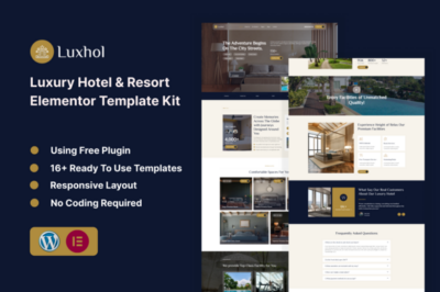 Luxhol - Luxury Resort & Hotel Booking Elementor Template Kit