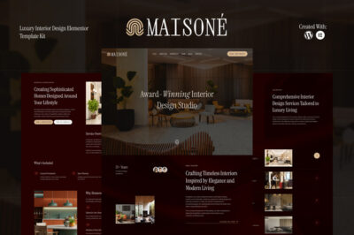 Maisone - Luxury Interior Design Elementor Template Kit