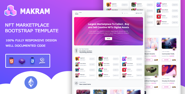 Makram - NFT Marketplace Bootstrap 5 Template Makram - NFT Marketplace Bootstrap 5 Template