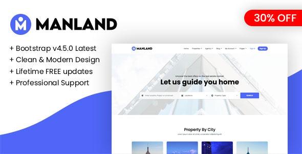 Manland - Bootstrap Light Real Estate HTML Template Manland - Bootstrap Light Real Estate HTML Template