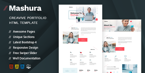 Mashura - Single Portfolio HTML Template Mashura - Single Portfolio HTML Template