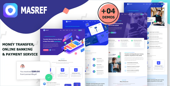 Masref - Online Banking & Payment Template Masref - Online Banking & Payment Template