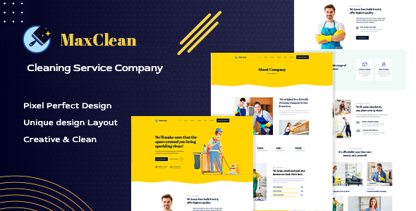 MaxClean - Cleaning HTML Template MaxClean - Cleaning HTML Template