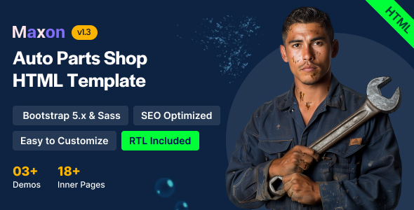 Maxon - Auto Parts Shop Bootstrap 5 Template Maxon - Auto Parts Shop Bootstrap 5 Template