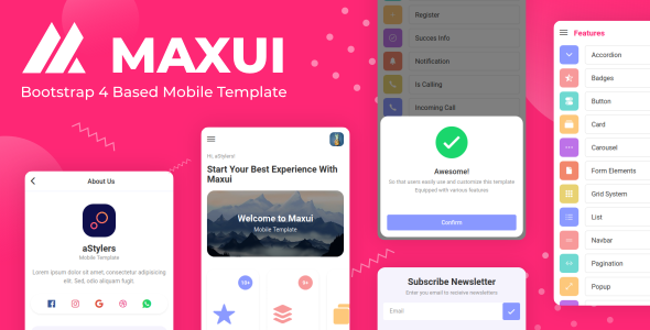 Maxui - Bootstrap Based Mobile Template Maxui - Bootstrap Based Mobile Template