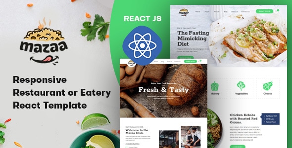 Mazaa - Responsive Restaurant or Eatery React Template Mazaa - Responsive Restaurant or Eatery React Template