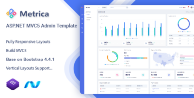Metrica - ASP.NET MVC5 Admin & Dashboard Template