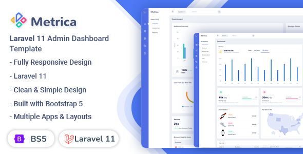 Metrica - Laravel 11 Admin & Dashboard Template Metrica - Laravel 11 Admin & Dashboard Template