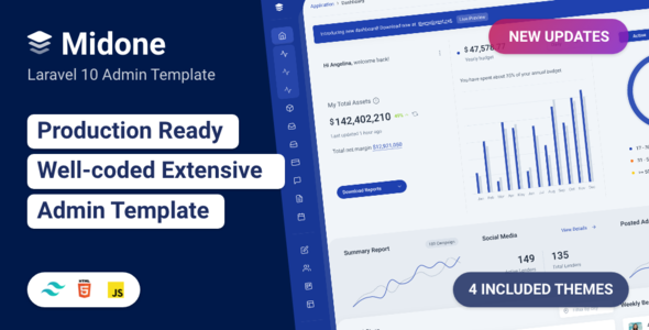 Midone - Tailwind 4 Laravel 11 Admin Dashboard Template + HTML Version Midone - Tailwind 4 Laravel 11 Admin Dashboard Template + HTML Version