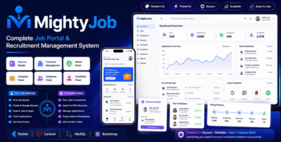 MightyJob - Job Portal, Job Board & Recruitment Platform with Flutter Mobile App, Resume Builder