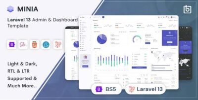 Minia - Laravel 13 Admin & Dashboard Template