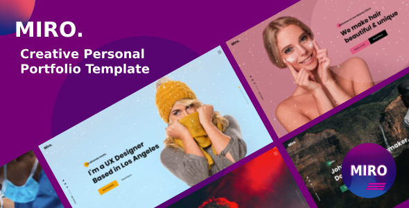 Miro - Creative Personal Portfolio Template Miro - Creative Personal Portfolio Template