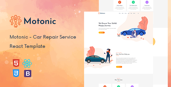 Motonic - Car Repair Service React Template Motonic - Car Repair Service React Template