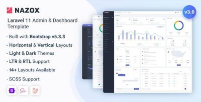 Nazox - Laravel Admin & Dashboard Template