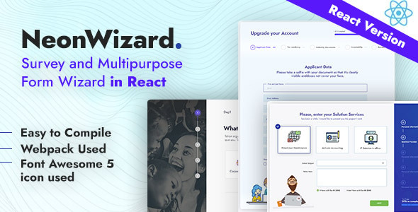 NeonWizard - React JS Questionnaire Multistep Form Wizard React JS NeonWizard - React JS Questionnaire Multistep Form Wizard React JS