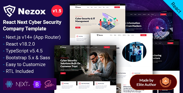 Nezox - Cyber Security Company React Nextjs 14+ Template Nezox - Cyber Security Company React Nextjs 14+ Template