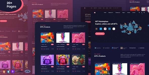 NftMarket - NFT Marketplace Responsive HTML Template NftMarket - NFT Marketplace Responsive HTML Template