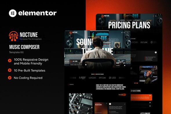 Noctune - Music Composer Elementor Template Kit Noctune - Music Composer Elementor Template Kit