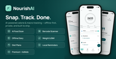 NourishAI - AI Calorie Counter and Nutrition Tracker (Flutter App)
